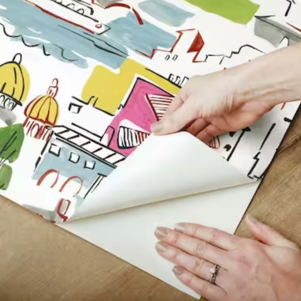 - 3!!!! ROOMMATES X WAVERLY NWT arrondissement peel & stick wallpaper